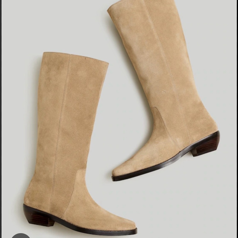 Madewell Antoine Tall Boot Suede/Leather